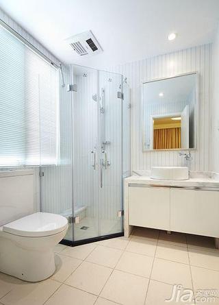 现代简约风格复式白色140平米以上卫生间淋浴房设计图纸