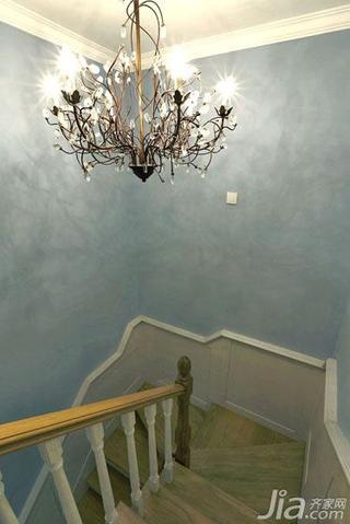 混搭风格复式蓝色140平米以上楼梯装修效果图
