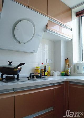 混搭风格复式100平米厨房橱柜图片