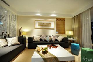 中式风格三居室140平米以上客厅沙发背景墙沙发效果图
