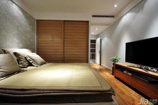中式风格三居室140平米以上卧室壁纸图片