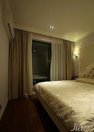 混搭风格三居室80平米卧室窗帘图片