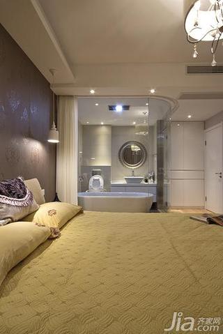 新古典风格三居室110平米卧室床图片