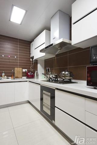 新古典风格三居室白色110平米厨房吊顶橱柜订做