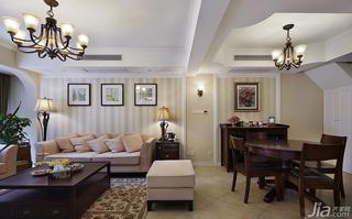 美式风格复式140平米以上客厅沙发背景墙客厅灯效果图