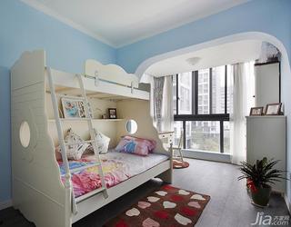 美式风格复式蓝色140平米以上儿童房儿童床图片