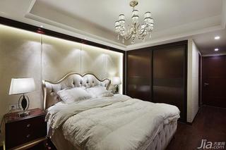 新古典风格三居室140平米以上软包背景墙床效果图