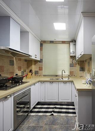 美式风格三居室140平米以上厨房吊顶瓷砖效果图