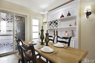 美式风格三居室140平米以上餐厅餐桌图片