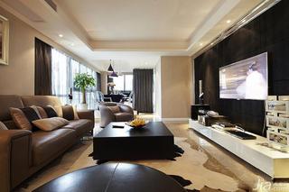 新古典风格三居室140平米以上电视背景墙沙发图片