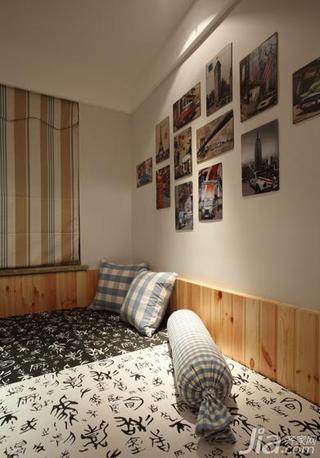 中式风格三居室70平米照片墙榻榻米定制