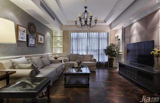 美式风格复式140平米以上客厅沙发背景墙装修图片
