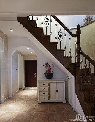 美式风格复式140平米以上玄关楼梯设计