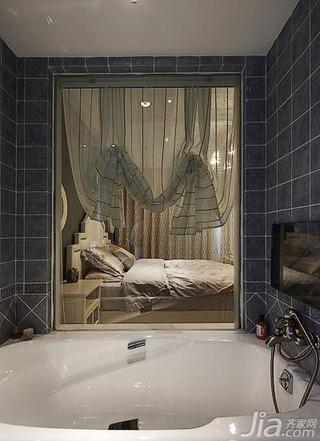 美式风格复式140平米以上主卫浴缸效果图