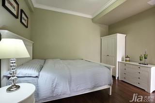美式风格别墅白色140平米以上卧室床图片