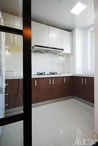 现代简约风格三居室富裕型厨房吊顶橱柜效果图