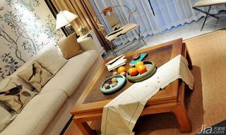 新中式风格三居室110平米客厅沙发效果图