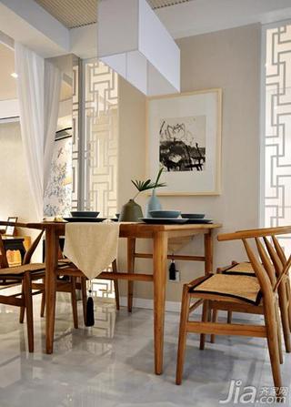 新中式风格三居室110平米餐厅灯具效果图