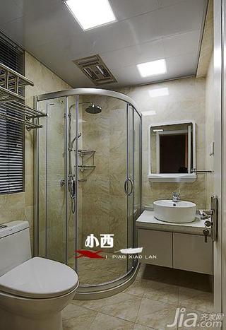 现代简约风格三居室90平米卫生间吊顶淋浴房定做