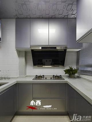现代简约风格三居室90平米厨房吊顶橱柜设计图