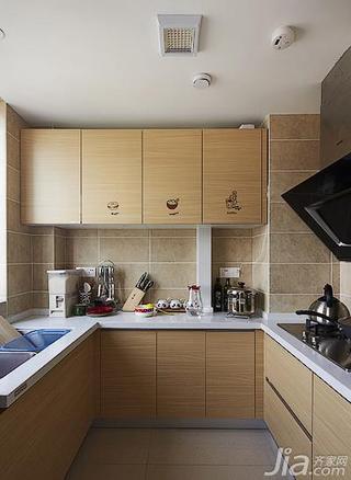 简约风格二居室原木色15-20万厨房吊顶橱柜设计图纸