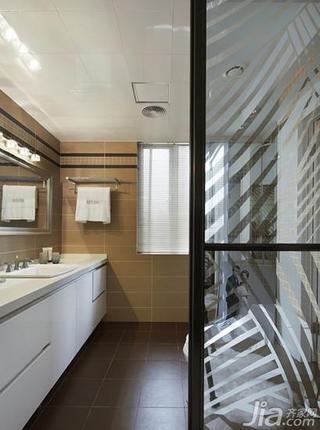 现代简约风格四房140平米以上卫生间吊顶洗手台图片
