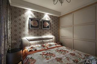 新古典风格二居室60平米卧室卧室背景墙衣柜设计