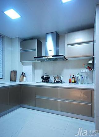现代简约风格三居室130平米厨房吊顶橱柜订做