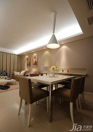 现代简约风格二居室90平米餐厅吊顶餐桌效果图
