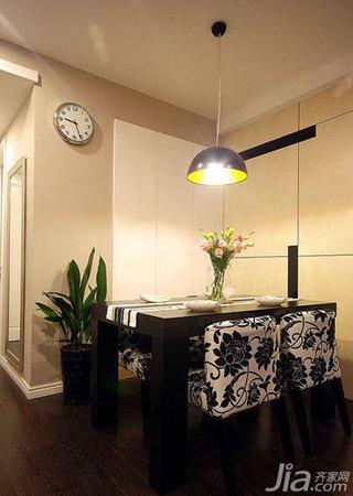 现代简约风格三居室90平米餐厅灯具效果图