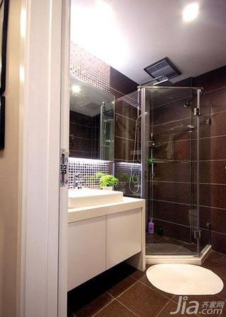 现代简约风格三居室90平米卫生间洗手台效果图