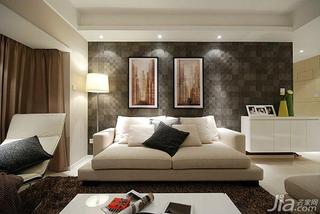 现代简约风格三居室90平米客厅沙发背景墙沙发图片