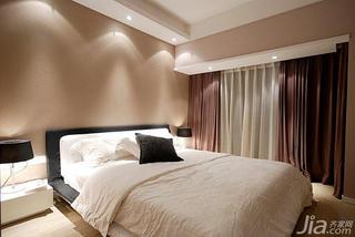 现代简约风格三居室90平米卧室床图片