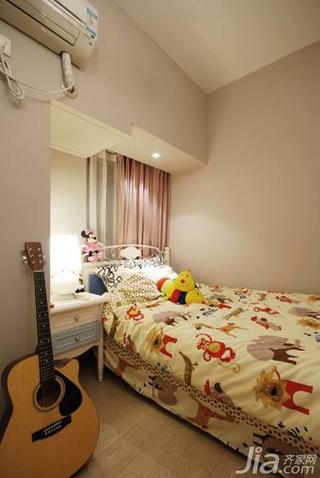 现代简约风格三居室90平米儿童房儿童床效果图