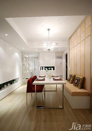现代简约风格三居室90平米餐厅地板图片