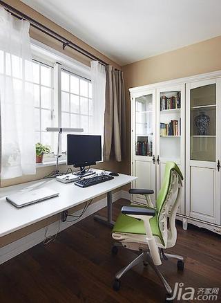 美式风格三居室140平米以上书房书桌图片
