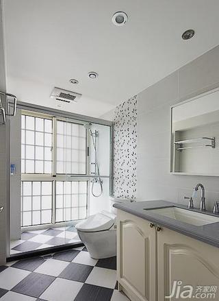美式风格三居室140平米以上卫生间洗手台图片