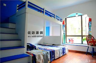 地中海风格四房蓝色140平米以上儿童房儿童床图片
