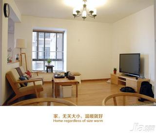 日式风格二居室90平米客厅飘窗地板图片