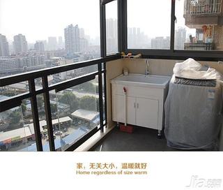 日式风格二居室90平米阳台浴室柜图片