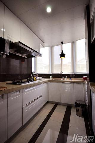 现代简约风格复式140平米以上厨房吊顶橱柜安装图