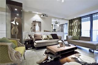 现代简约风格二居室120平米客厅沙发效果图