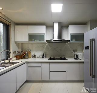 新古典风格三居室白色120平米厨房吊顶儿童灯图片