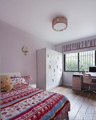 新古典风格三居室粉色120平米儿童房灯具图片
