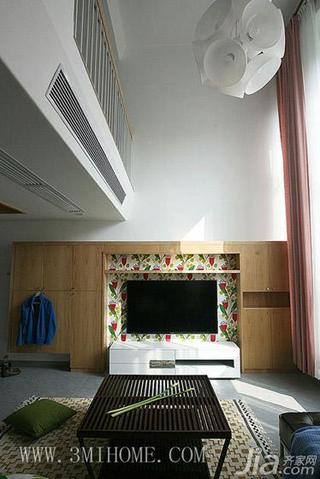 三米设计四房电视背景墙电视柜80后平面图