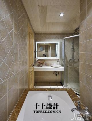 十上混搭风格110平米卫浴间瓷砖洗手台图片