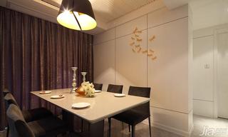 现代简约风格三居室130平米餐厅餐厅背景墙餐桌效果图