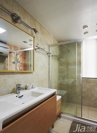 日式风格三居室90平米卫生间洗手台图片