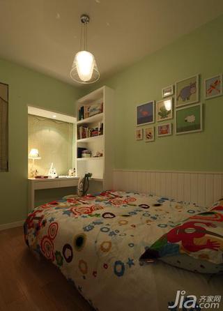 混搭风格二居室绿色70平米儿童房儿童灯图片