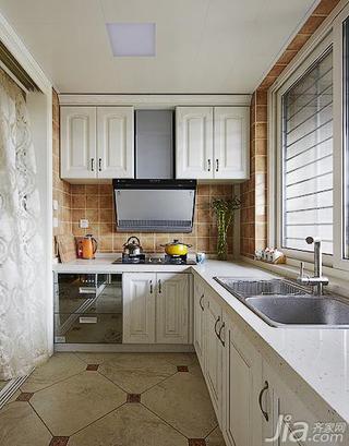 美式乡村风格复式140平米以上厨房橱柜效果图